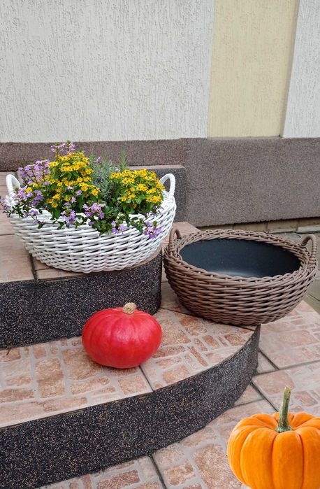 НИЗЬКІ КАШПО, клумби, корзина , кашпо для квітів, горщик, для цибулин