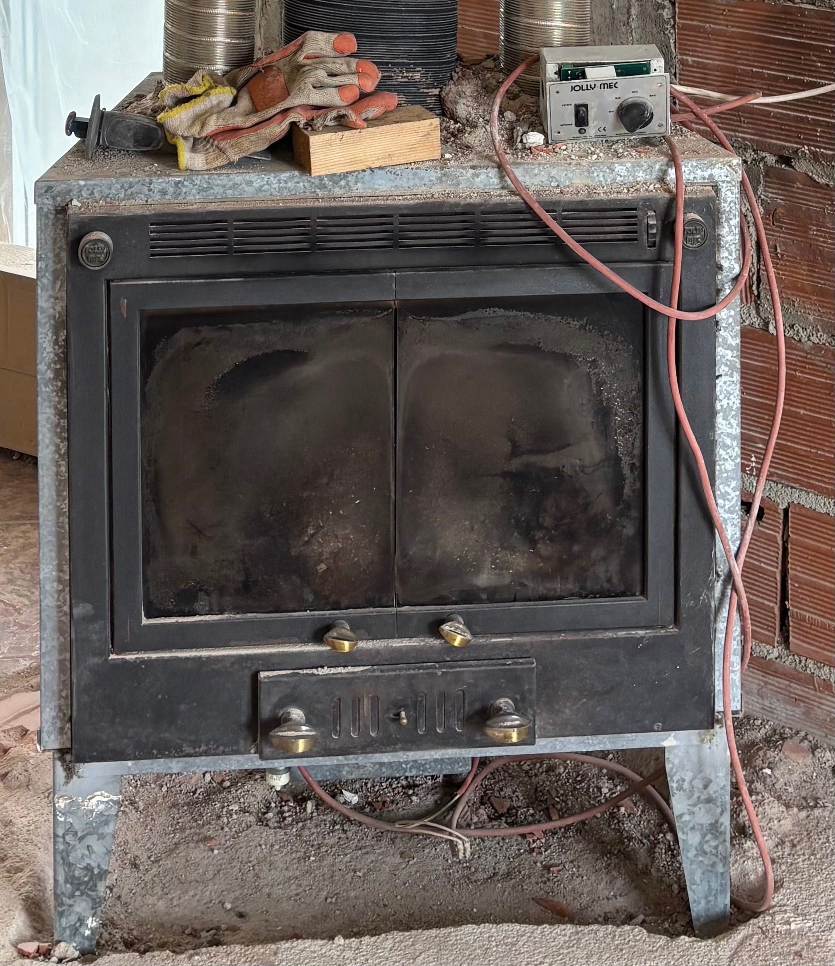 Recuperador de calor a lenha, ventilador e placa de controlo Jolly Mec