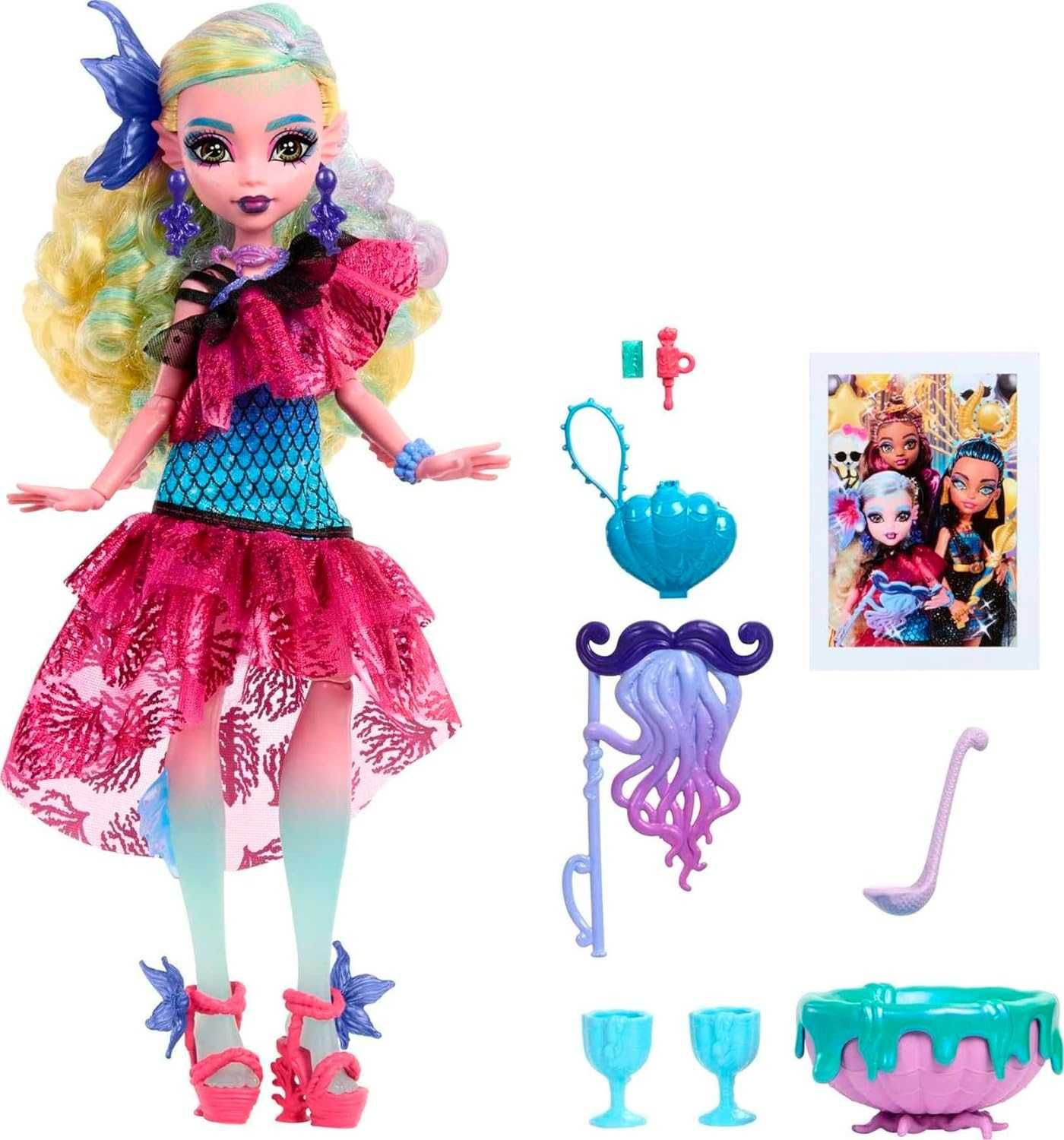 Monster High Lagoona Blue Doll in Ball Party Монстер Хай Лагуна