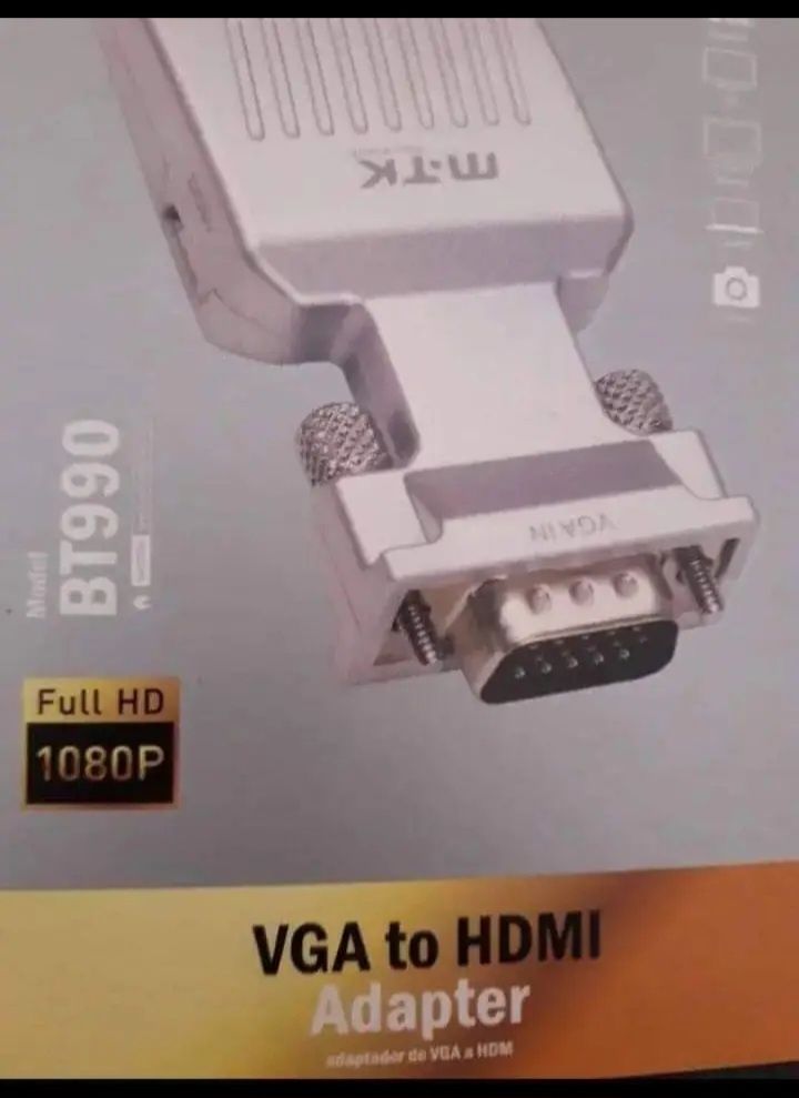 Novo Adaptador  VGA a HDMI com caixa .