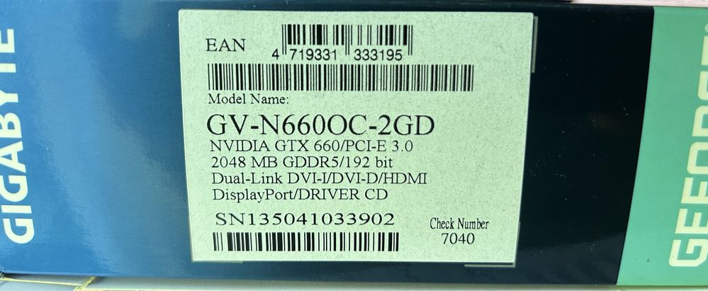 Karta graficzna Nvidia GTX 660 GV-N660OC-2GD