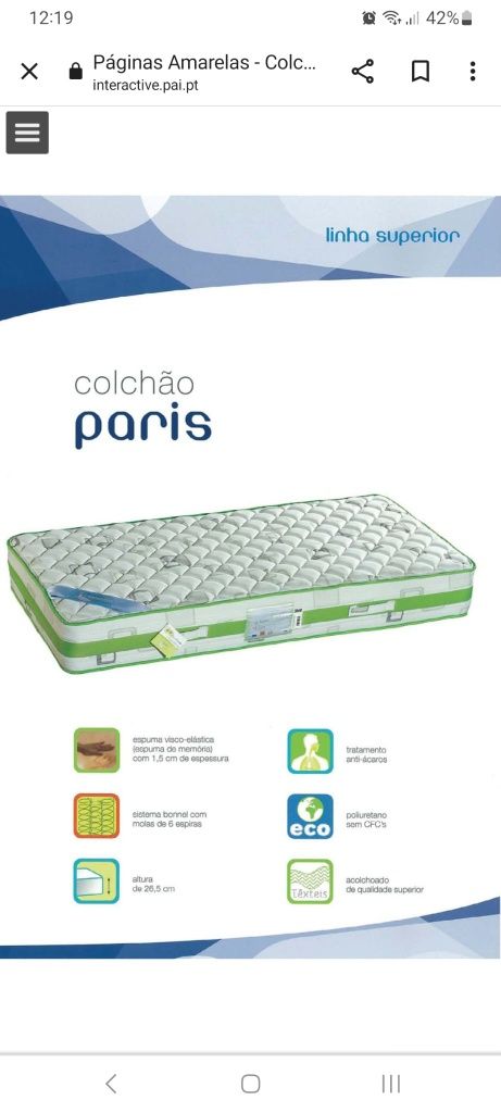 Cama e colchão 100x200