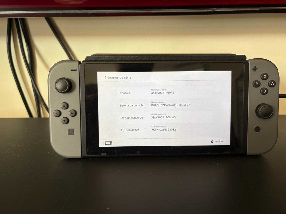 Nintendo Switch 1 (v2) + Controle Extra + 7 jogos