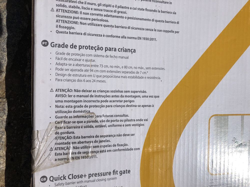 Barreira de proteção safety first com extensões