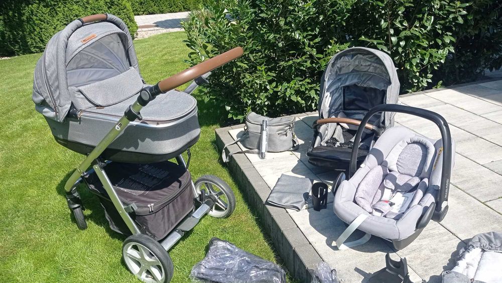 Wózek 3w1 Espiro Next - gondola, spacerówka, Maxi Cosi fotelik samoch.