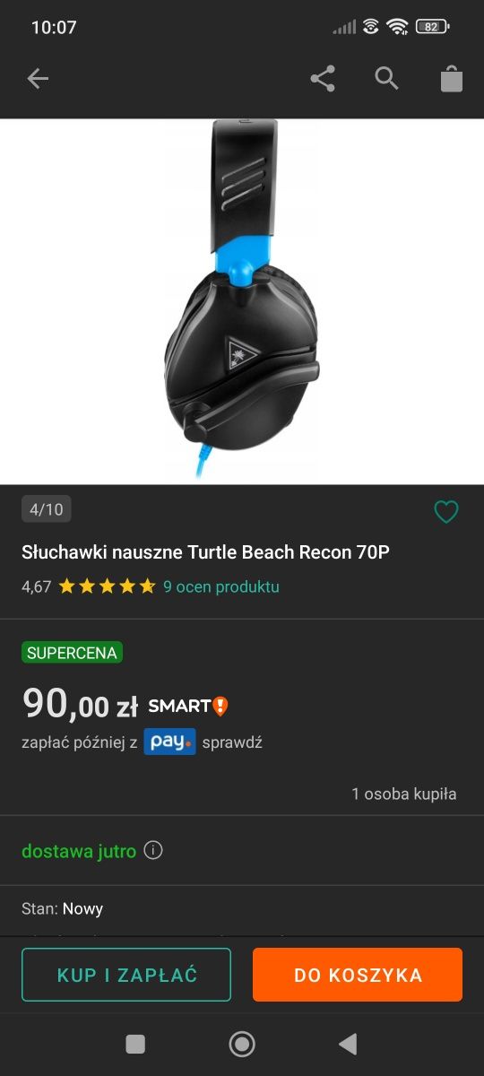 Słuchawki turtle beach recon 70p