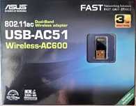 Dwuzakresowy bezprzewodowy adapter Asus Wi-Fi USB AC51 Wireless AC600