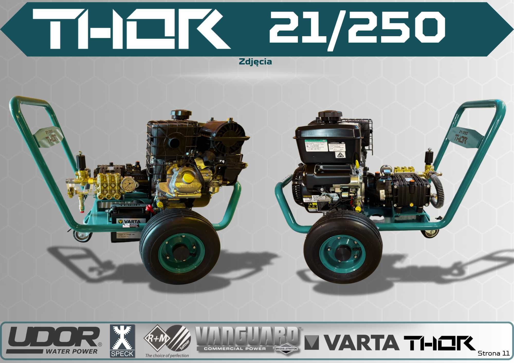 Myjka ciśnieniowa THOR 21/250 – 21L/min 250 bar *Vanguard 14KM*UDOR*