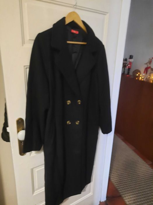 Casaco comprido fazenda preta L/XL