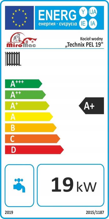 Piec na pellet drewno ekogroszek kocioł kotły 19 kW Miro-Mac 5 klasa