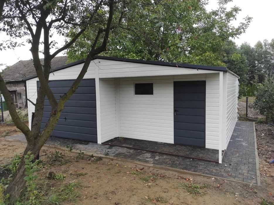 Garaż blaszany drewnopodobny 7x6 6x6 6x5,80 8x6 8x7 Wiaty Garaże