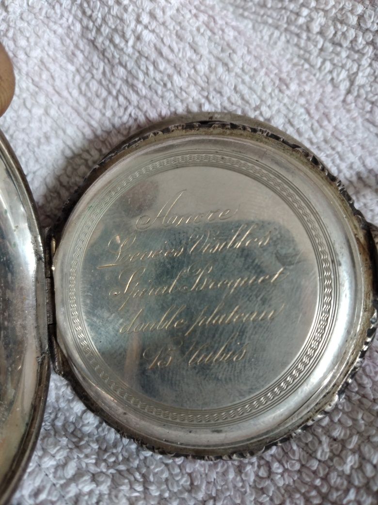 Srebry zegarek  kieszonkowy unikat zegarek PATEK PHILIPPE
