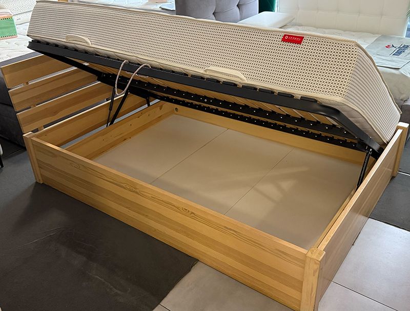 Łóżko sosnowe CYTRYN podnoszone - OUTLET -60% z ekspozycji 140x200