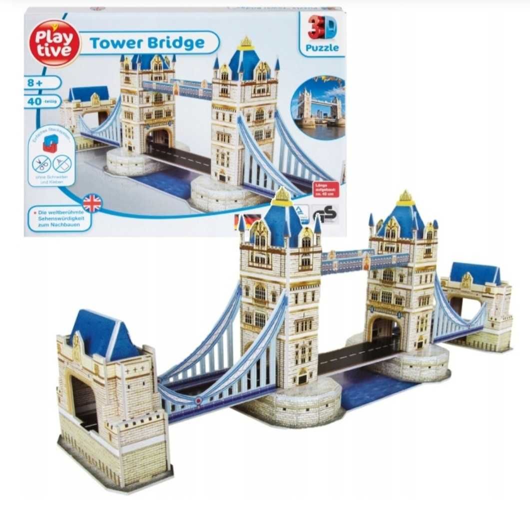 Puzzle 3D TOWER BRIDGE 42 cm Playtive 40 elementów