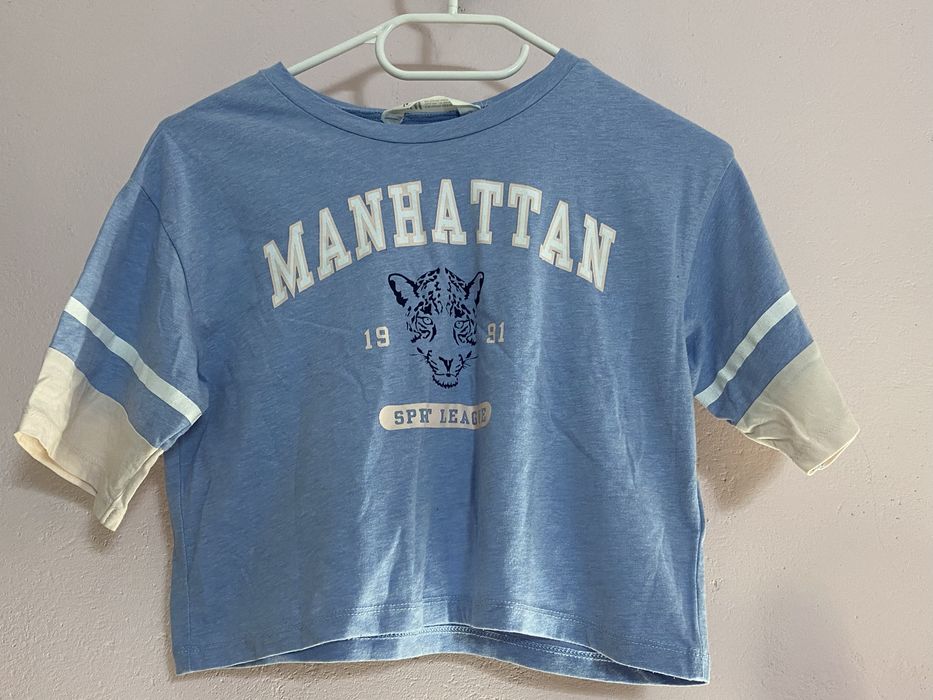 niebieska koszulka manhattan