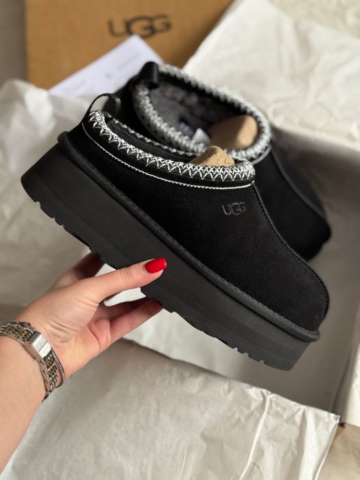 Трендові Ugg Tazz Угг чорні , натуральна замша