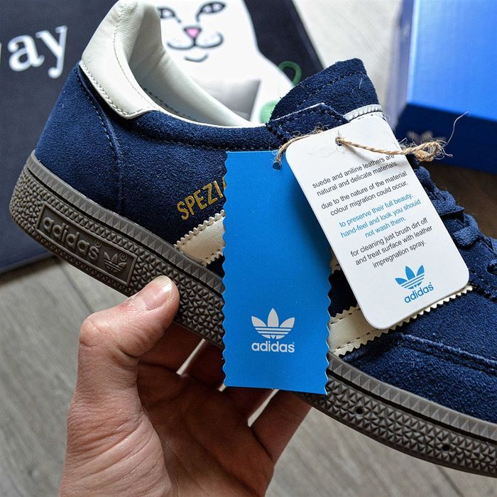 Мужские кроссовки Adidas Handball Spezial 'Blue' Premium. 40-45