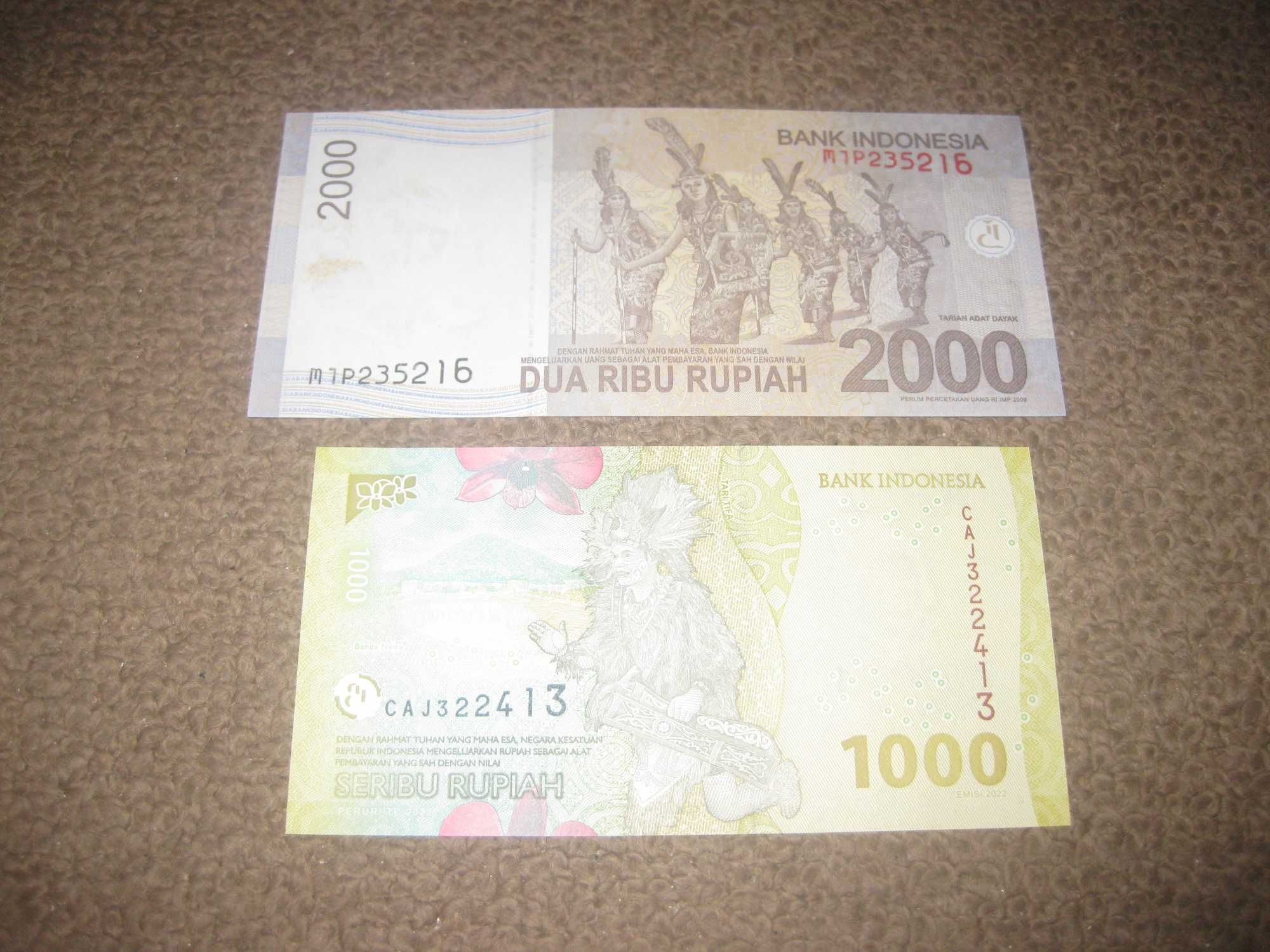 Set de 2 Notas da Indonésia/UNC