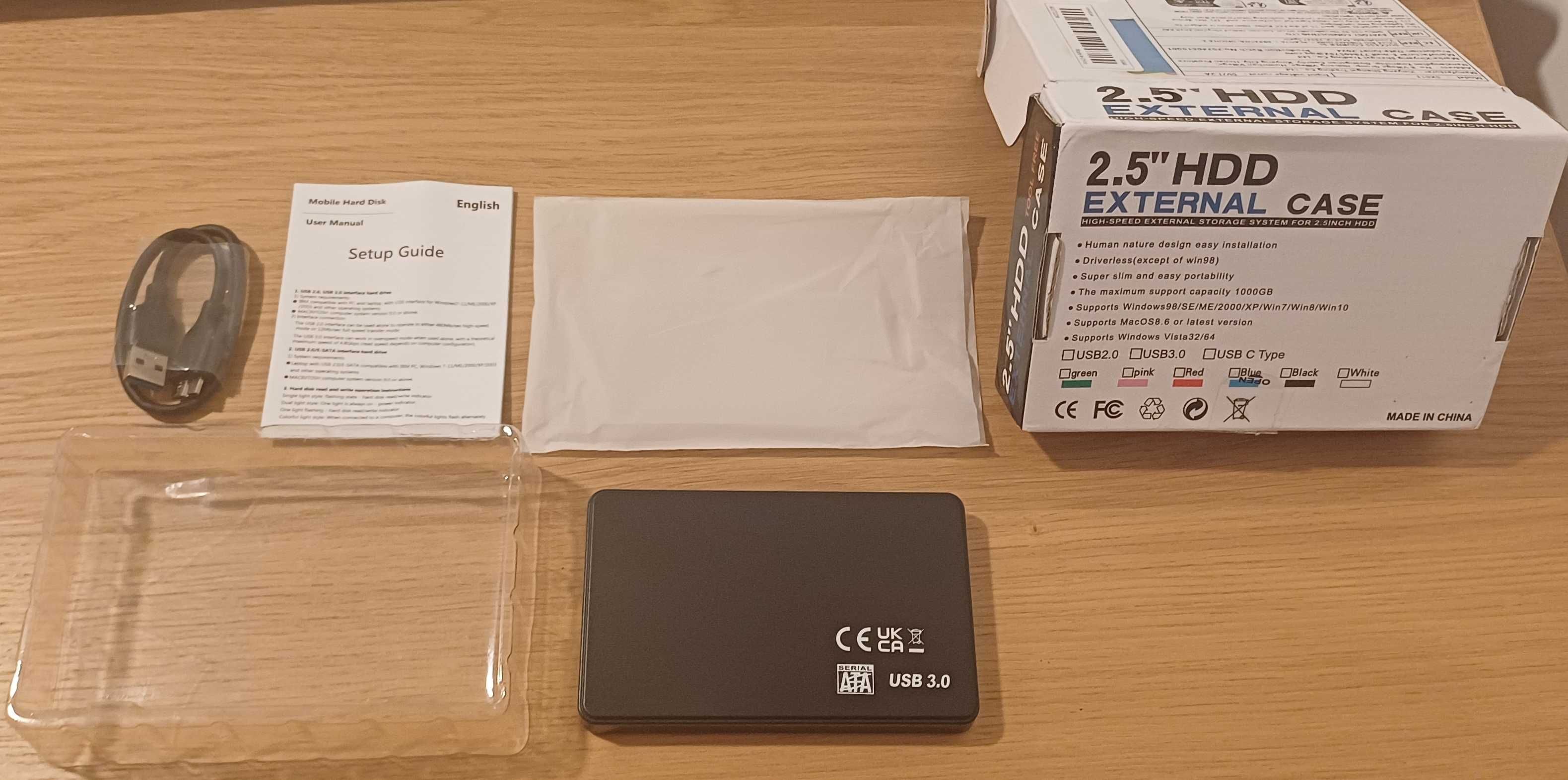Dysk zewnętrzny 160 GB przenośny 2,5 HDD, USB 3,0 nowy