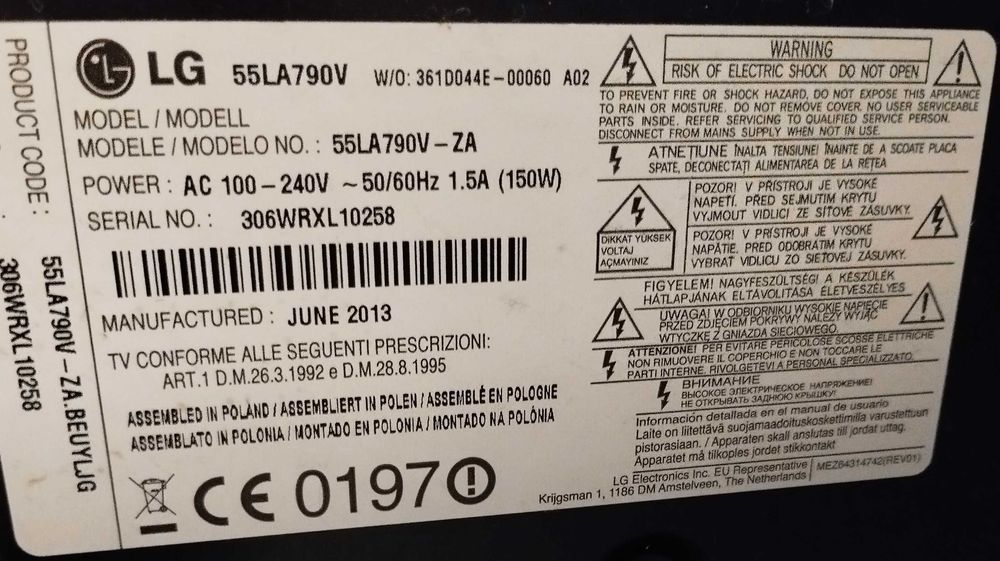 SMART TV LG 55LA790-ZA.. Ver descrição