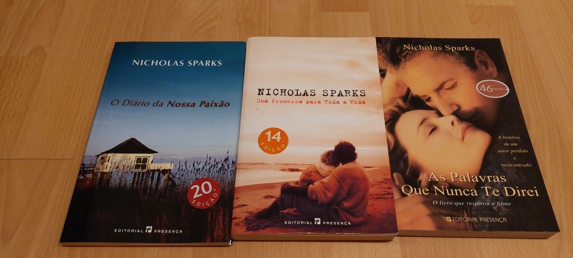 Livros Nicolas Sparks 6€cada/ 2 livros 10 €