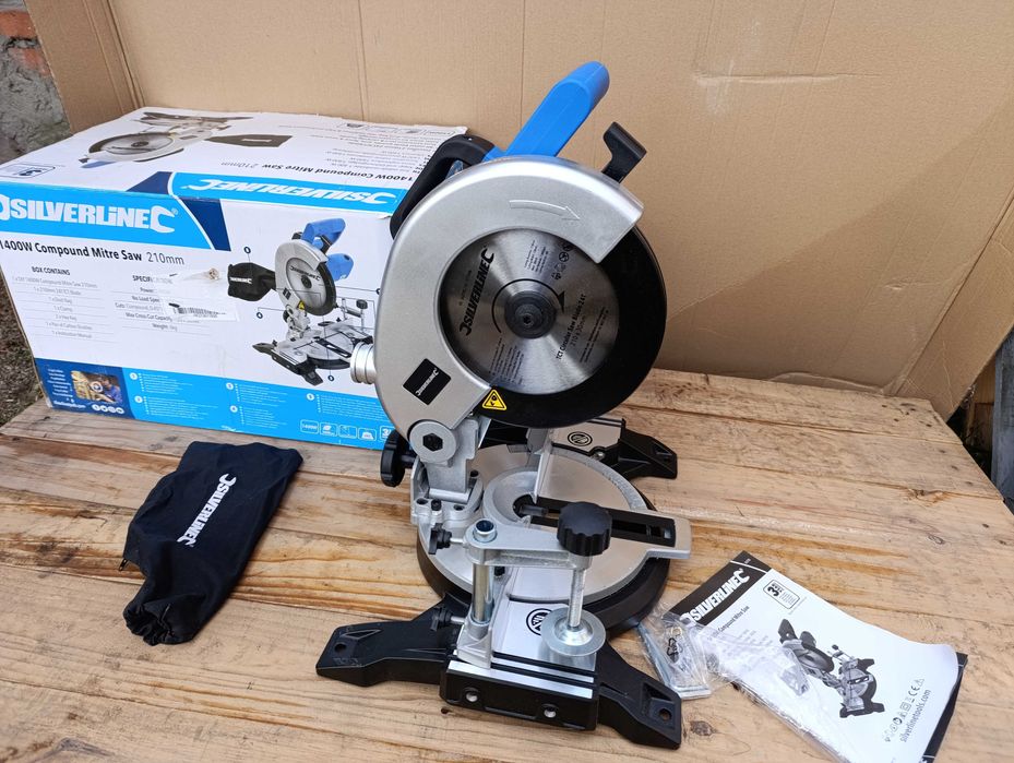 Piła ukośna ukośnica SILVERLINE 252705 moc 1400W tarcza 210mm jak nowa
