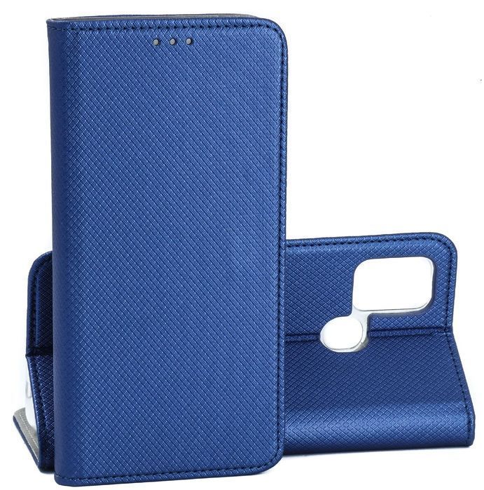 Etui Z Klapką Magnet Do Samsung Galaxy A21S Portfel Granatowe