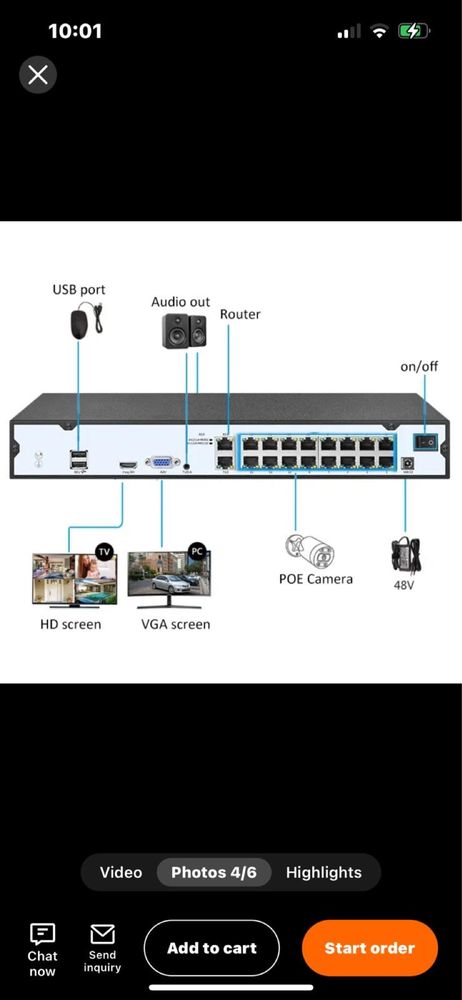 DUZY Zestaw kamer monitoring  8MP