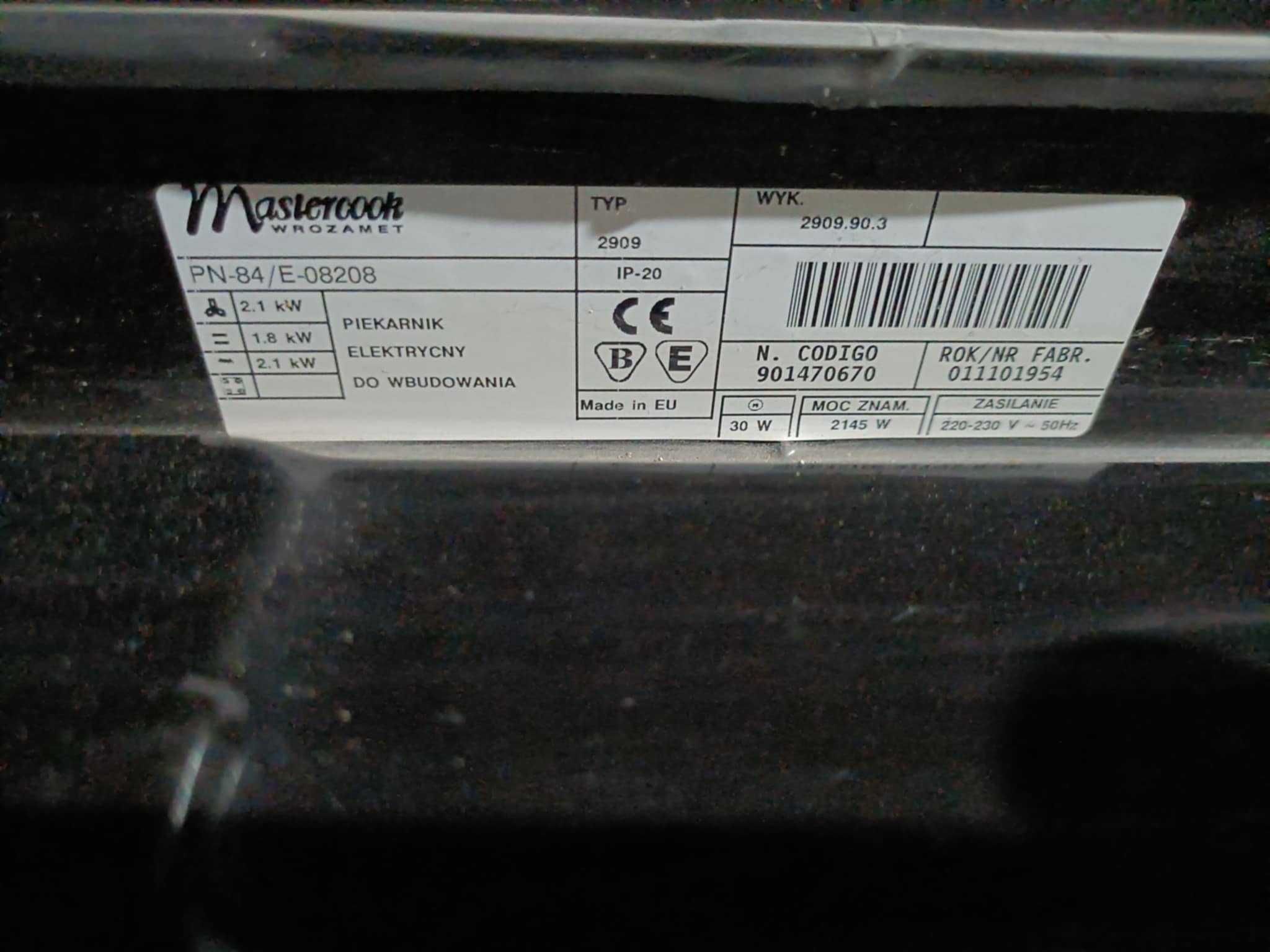 Piekarnik do zabudowy Mastercook wrozamet