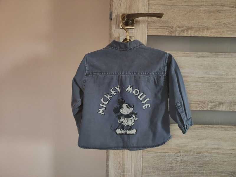 szara koszula mickey mouse chłopięca zara 86 nowa z metką