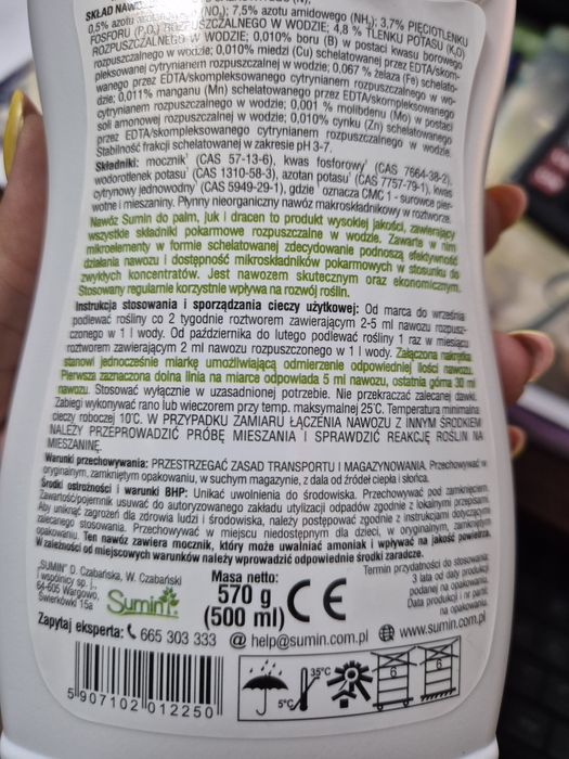 Sumin Nawóz do Palm, Juk i Dracen 500ml