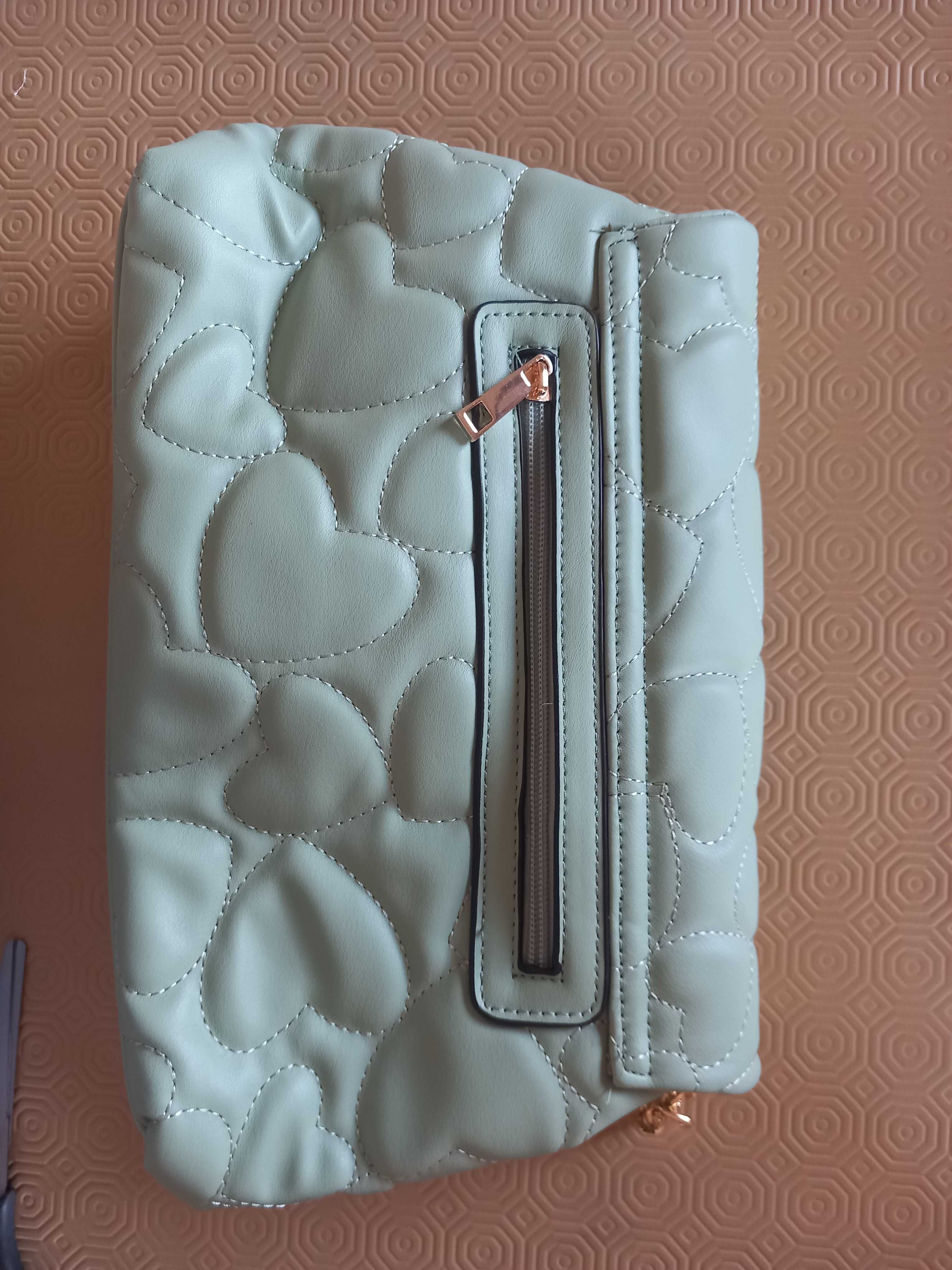 Bolsa de ombro verde água