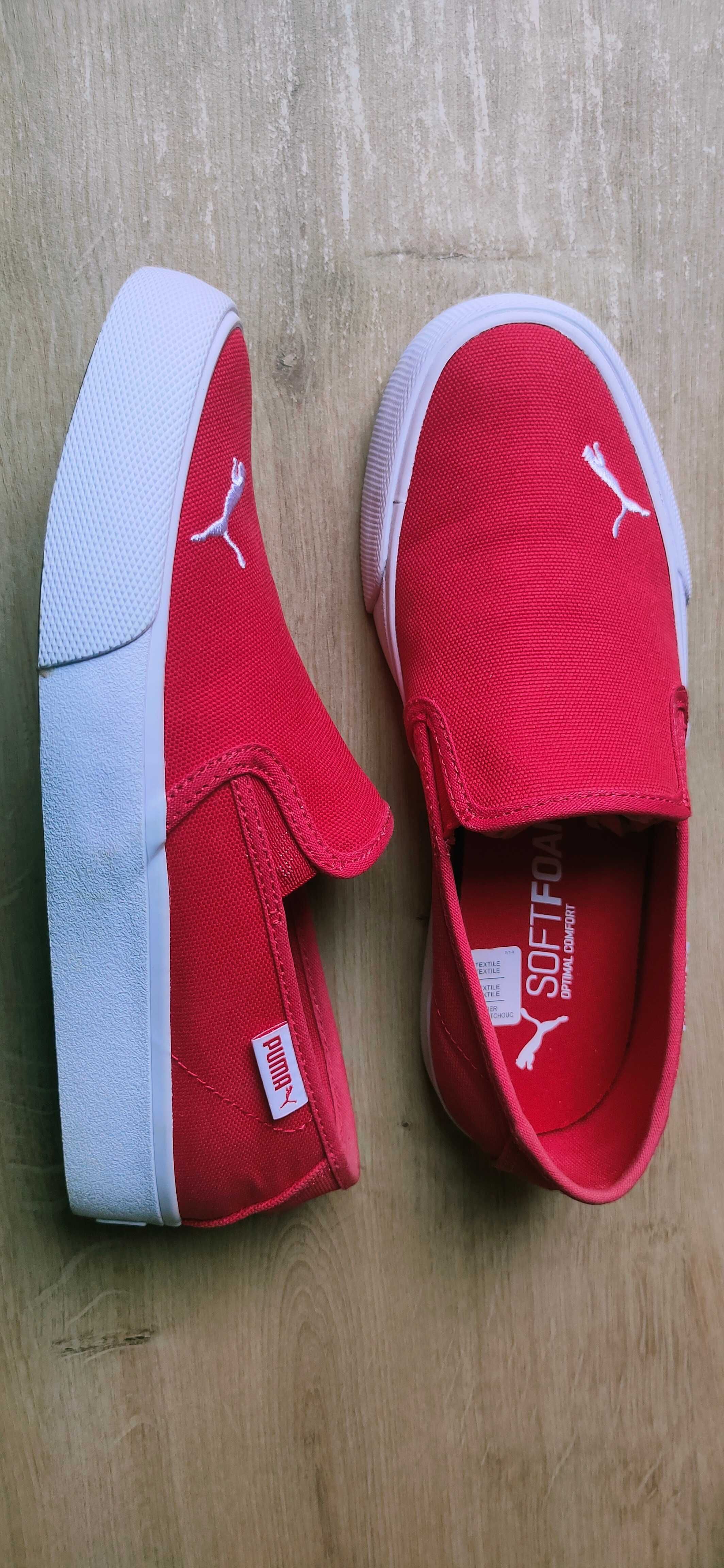 Puma червоні текстильні сліпони 36 розмір