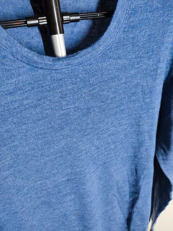 Granatowy sweter Howick 100% merinowool XL