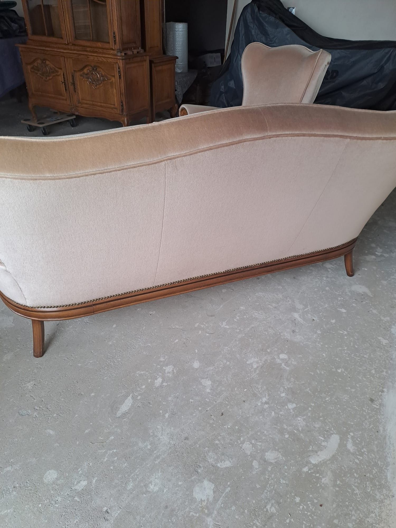 Sofa w stylu ludwikowskim fotele komplet wypoczynkowy