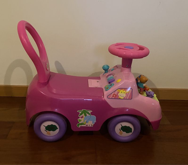 Andador Carro Menina Rosa