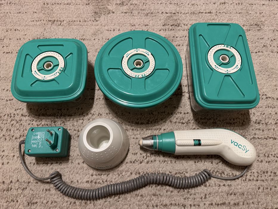 zestaw Zepter VacSy pompa pompka próżniowa + 3x pojemnik próżniowy