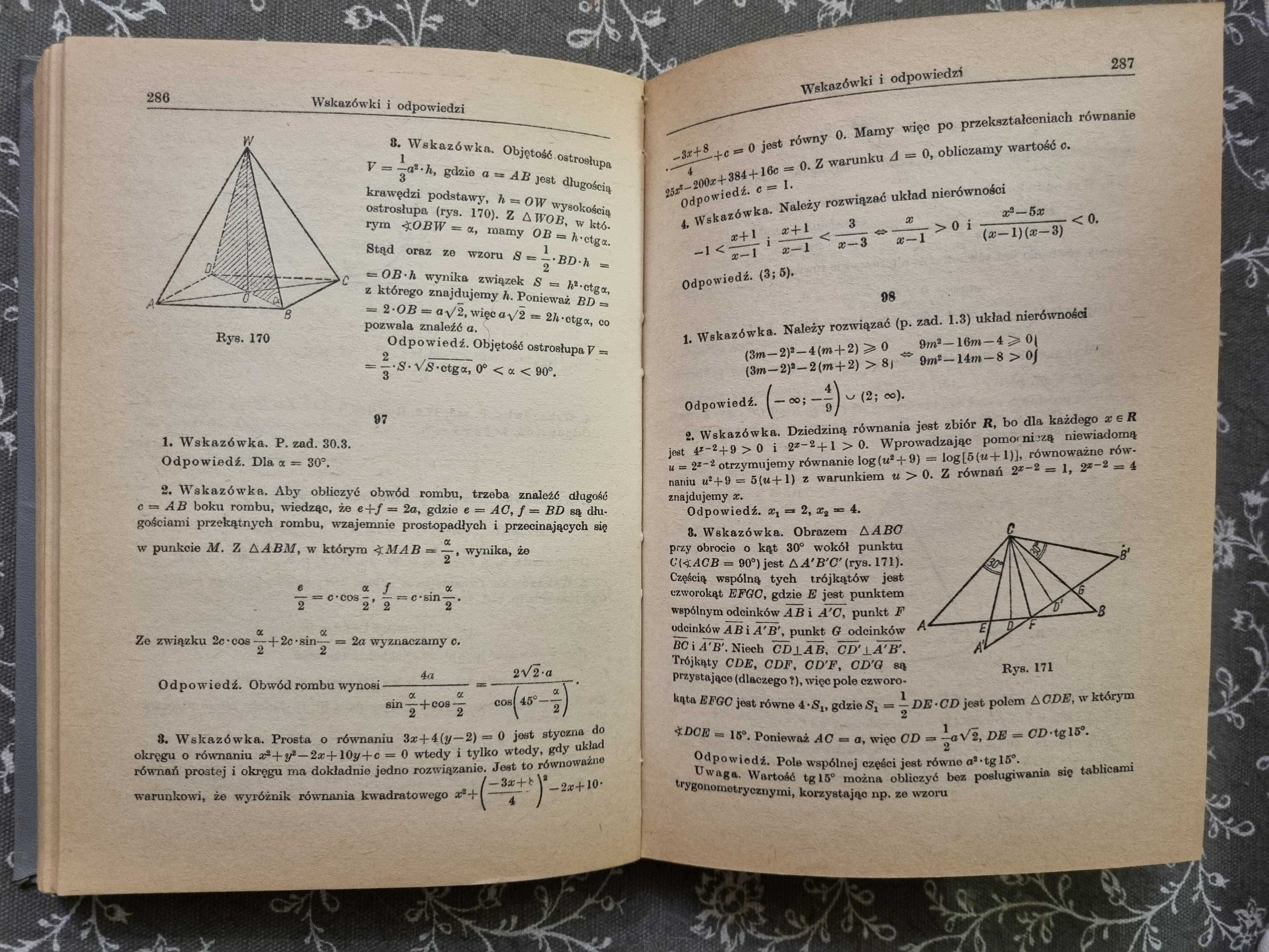 Zbiór zadań maturalnych i egzaminacyjnych. Część szósta. 1977 rok