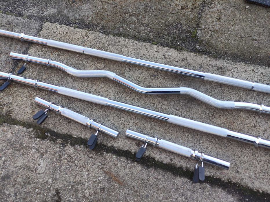 Zestaw Gryf 200cm 120cm łamany prosty gryfy do hantli sztanga sztangi