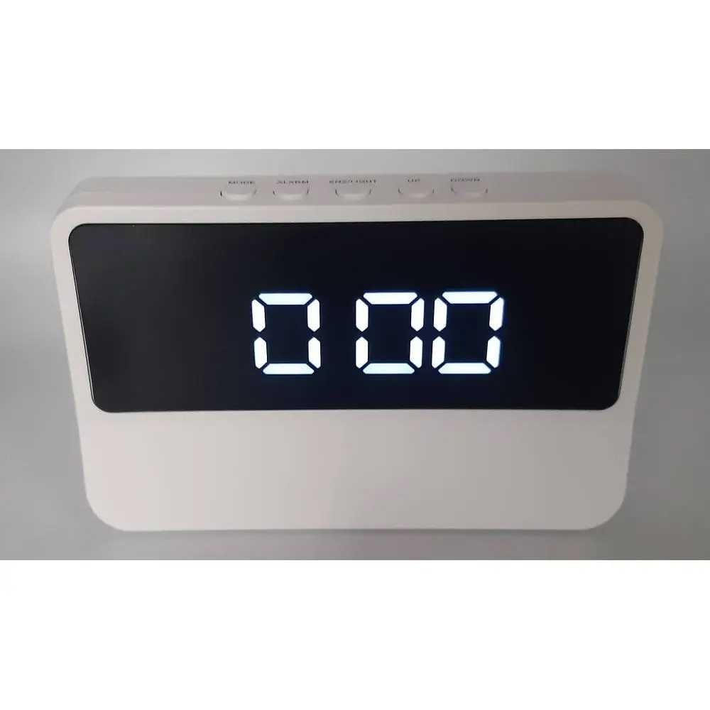 Setty Cyfrowy budzik LED Zegar, Termometr, Kalendarz Biały LW2220