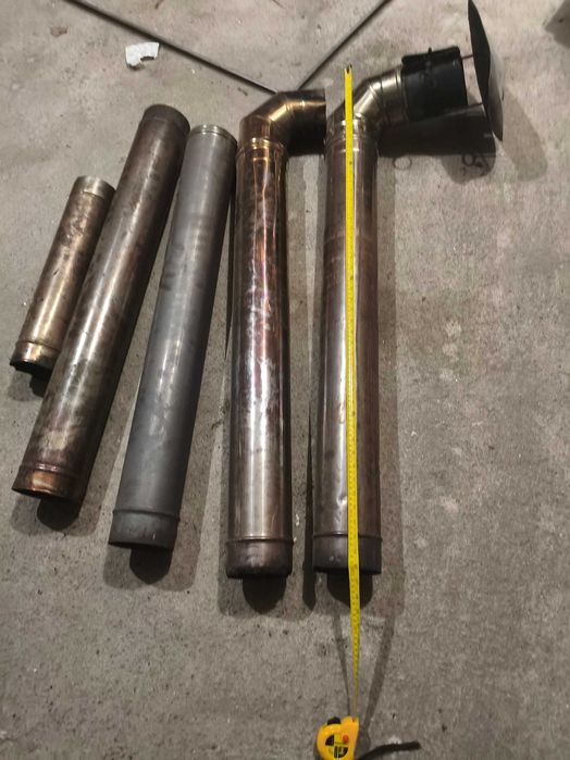 5 canos inox com chaminé