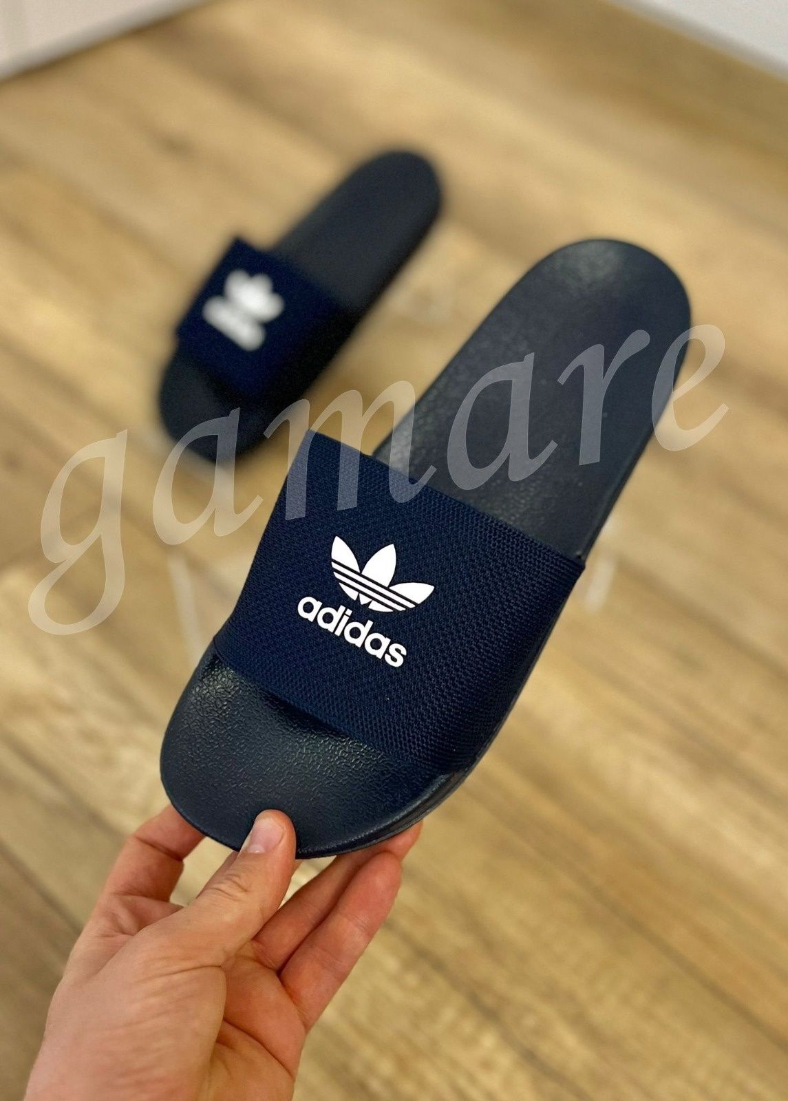 Klapki męskie ADIDAS granatowe nowość pełna rozmiarówka hit