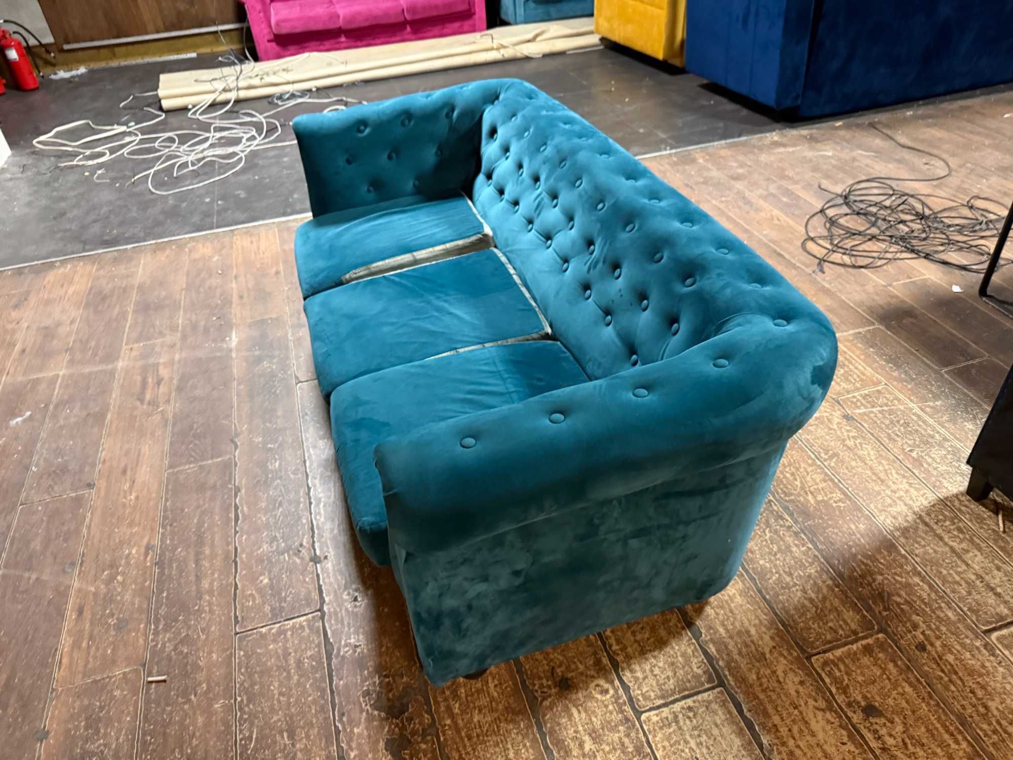 Sofa kanapa Chesterfield - bez funkcji spania - 3 sztuki mam