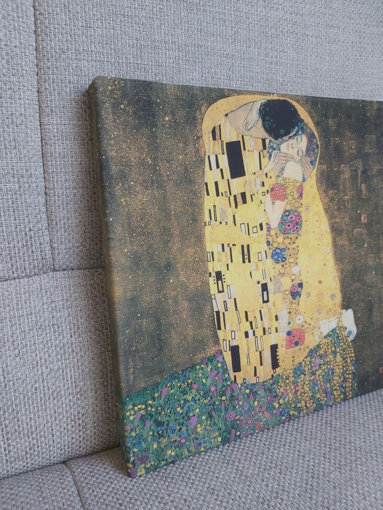 Obraz Reprodukcja obrazu Gustav Klimt The Kiss 30x30cm