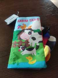 Książka dla niemowląt Farm tails