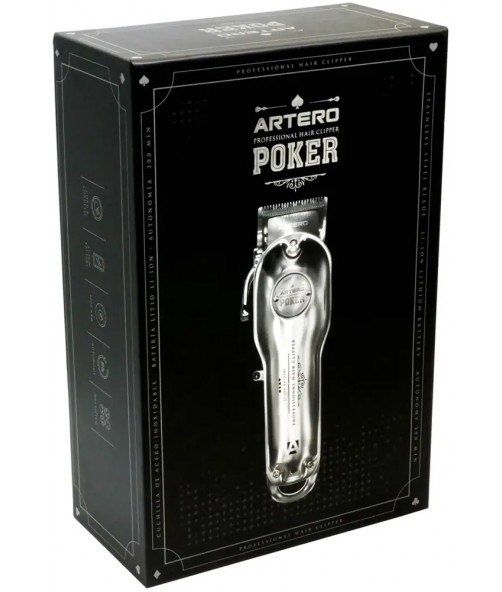 Машинка для стрижки Artero Poker Li-ion (Нова, запакована) Silver