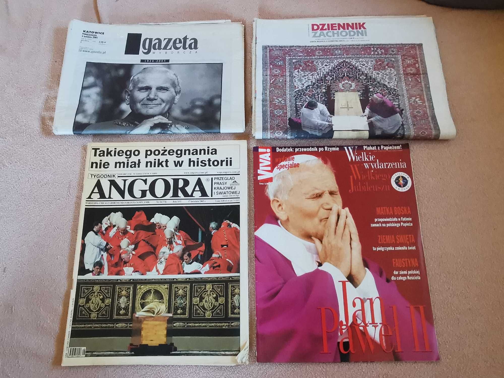 Jan Paweł II - pożegnanie - kolekcja gazet