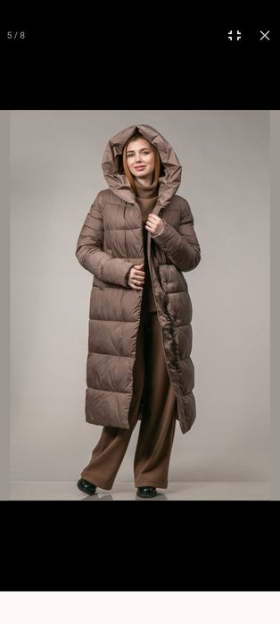 Пуховик жіночий новий світло-коричневий. Розмір М