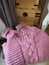 Sweter jak ręcznie robiony/ Hand Made różowy