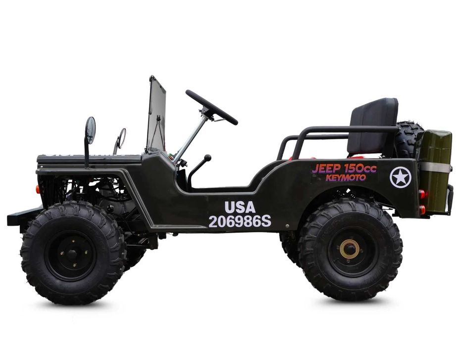 Mini Jeep Willys spalinowy dla dzieci w kolorze US-Army - 150cc